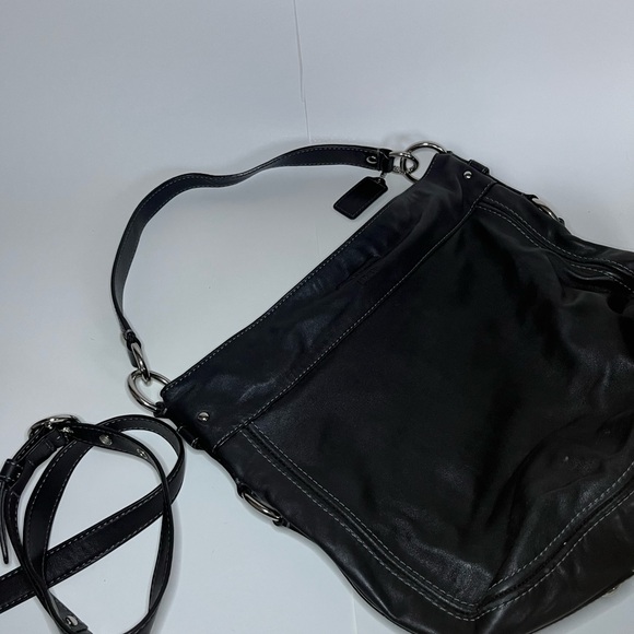 Black Coach shoulder bag purse with short and long straps. - Picture 5 of 5